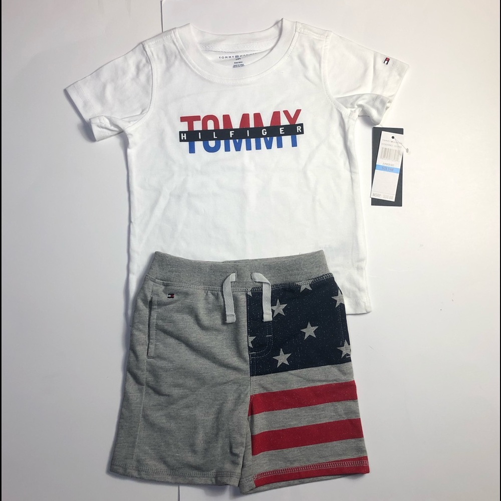 NWT Tommy Hilfiger baby boys short set
